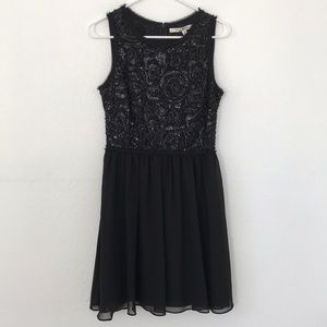 sequins black dress